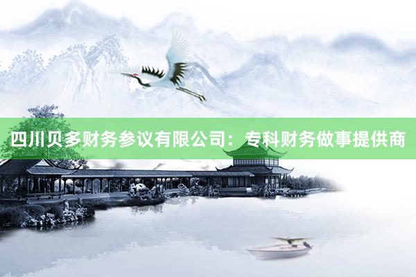四川贝多财务参议有限公司：专科财务做事提供商
